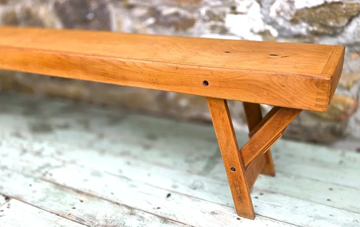 Vintage School Gym Bench- Circa 1950s - Image 2