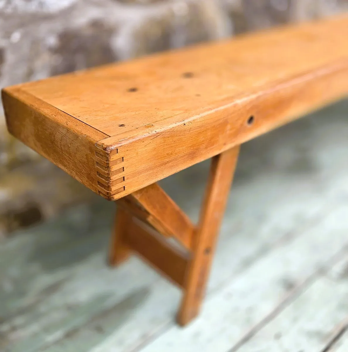 Vintage School Gym Bench- Circa 1950s - Image 3