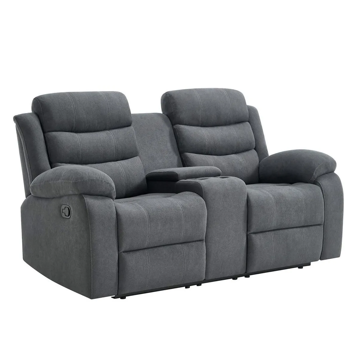 New 3+2 Grey Fabric Recliner - Image 1