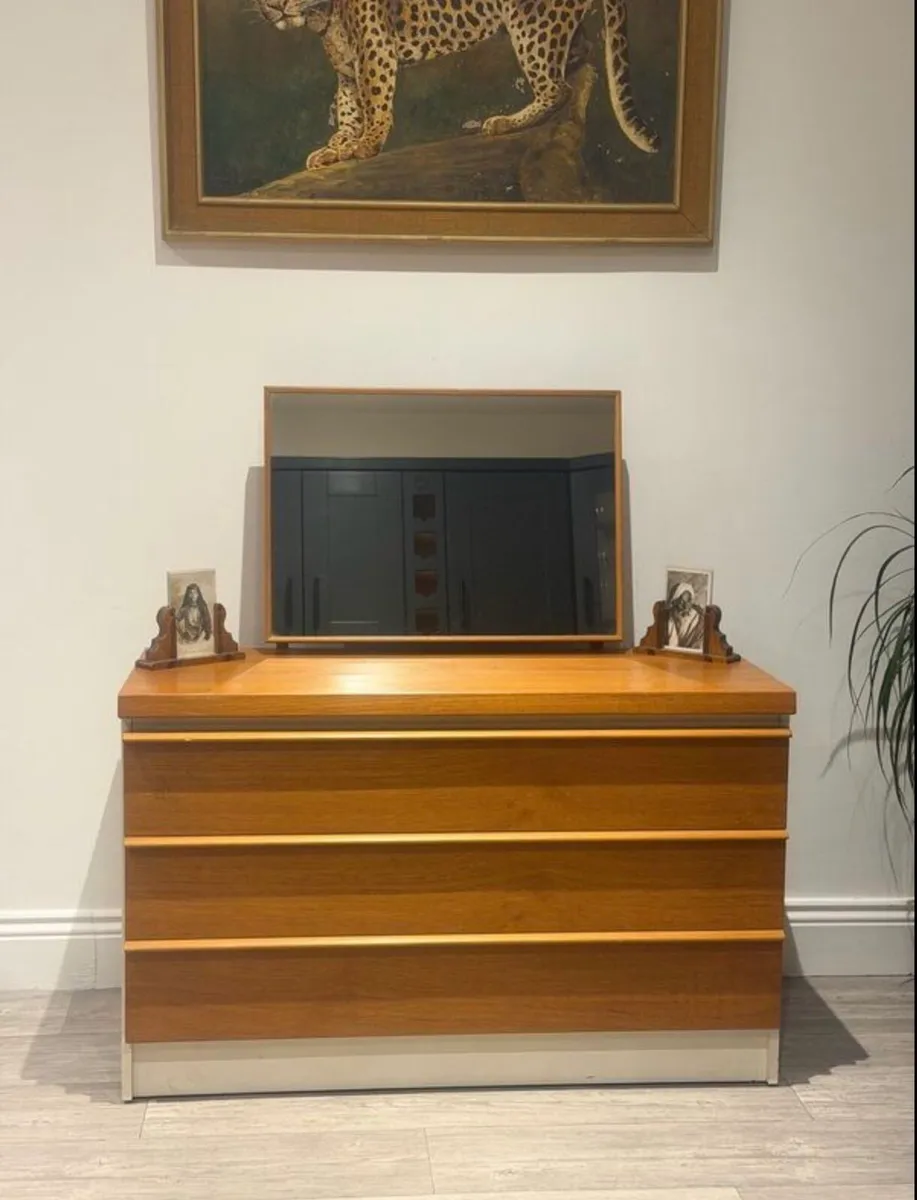 Mid Century Chest of Drawers with Mirror - Image 1