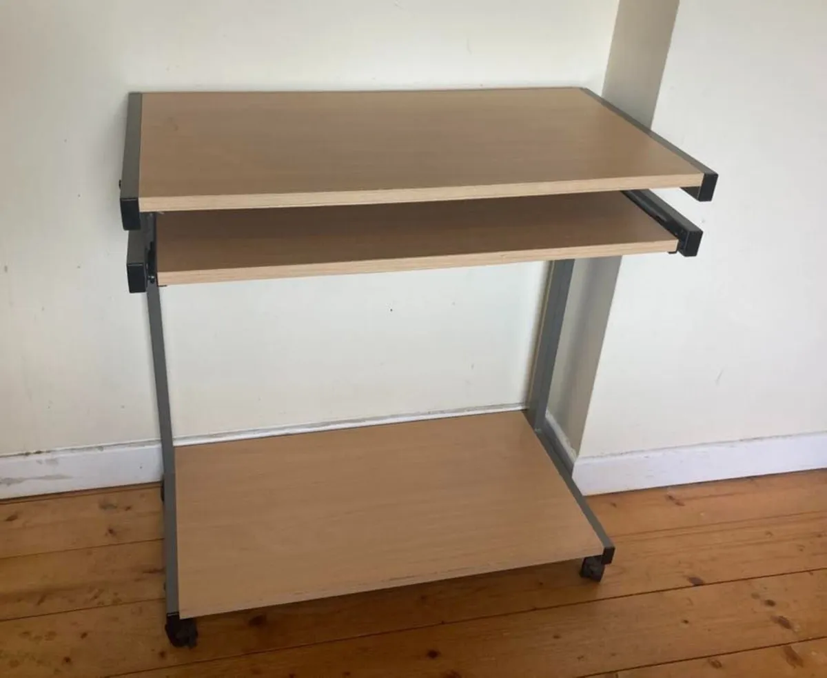 Compact Computer Desk with Slide-Out Tray - Image 2