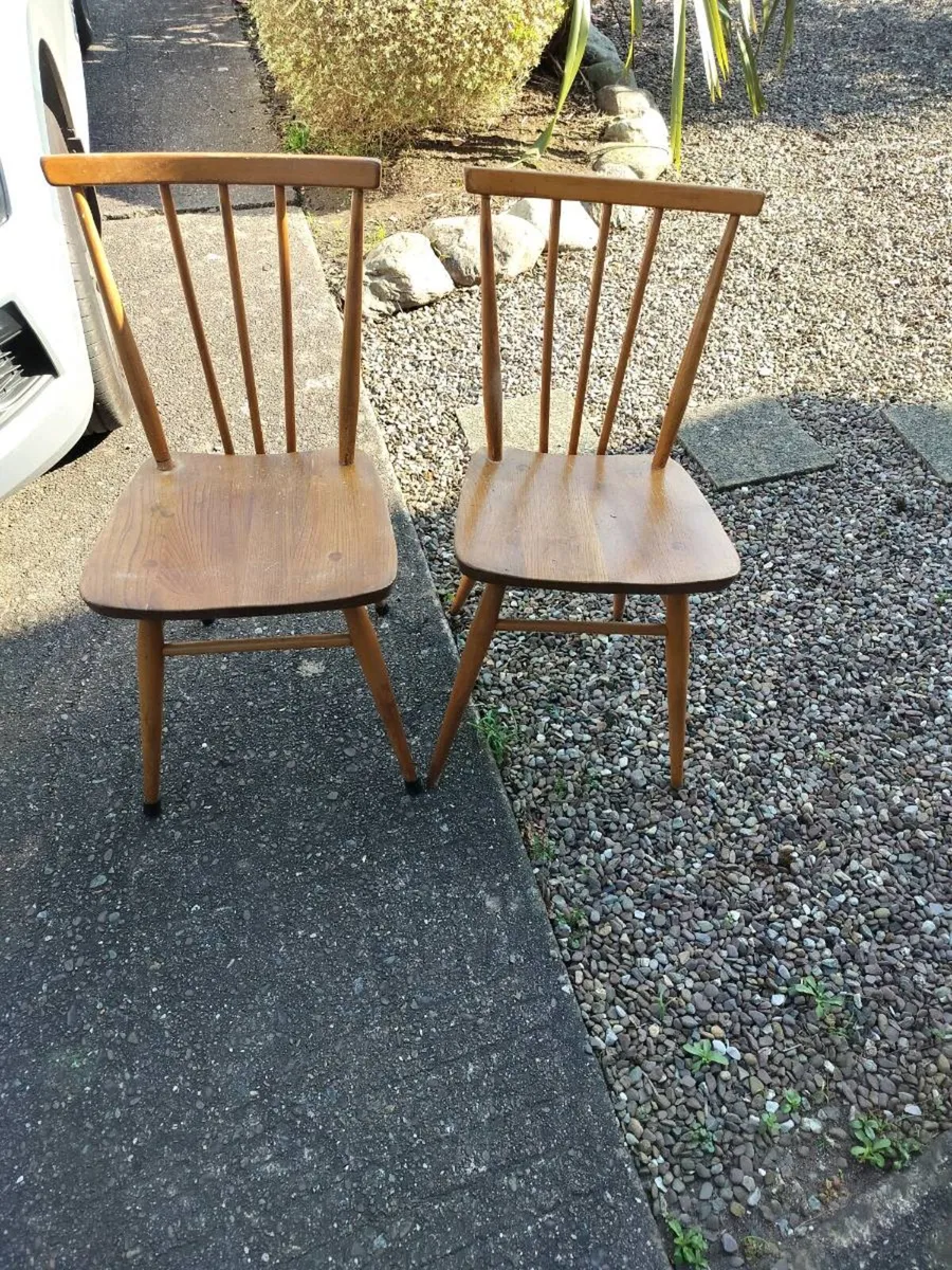 Two wooden chairs