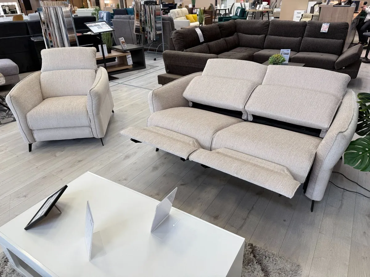 Arona 2 Seater Sofa Electric Recliner and Armchair - Image 3