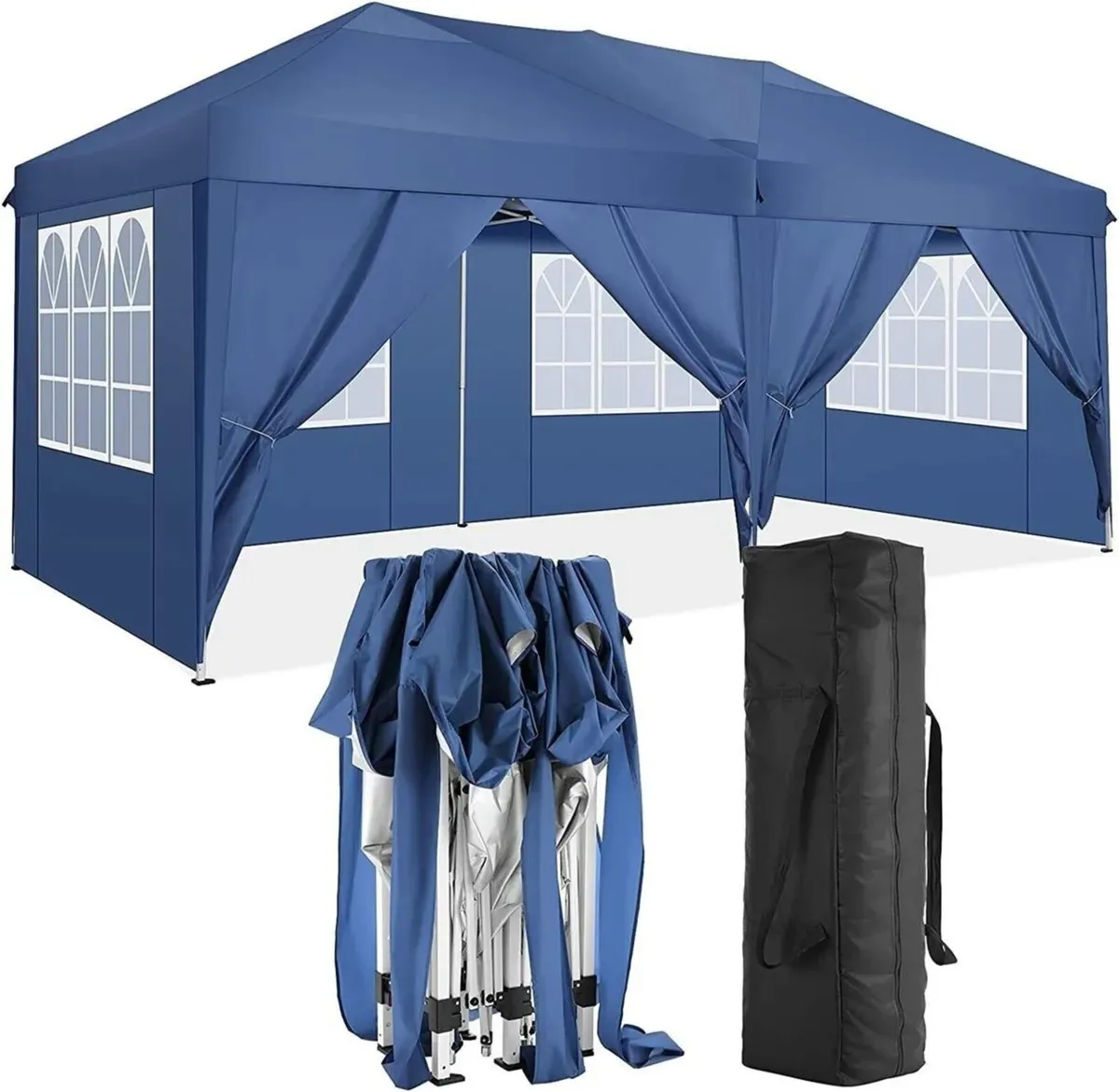 Gazebo 3×6m Pop-Up Tent Waterproof with 4 Panels - Image 4