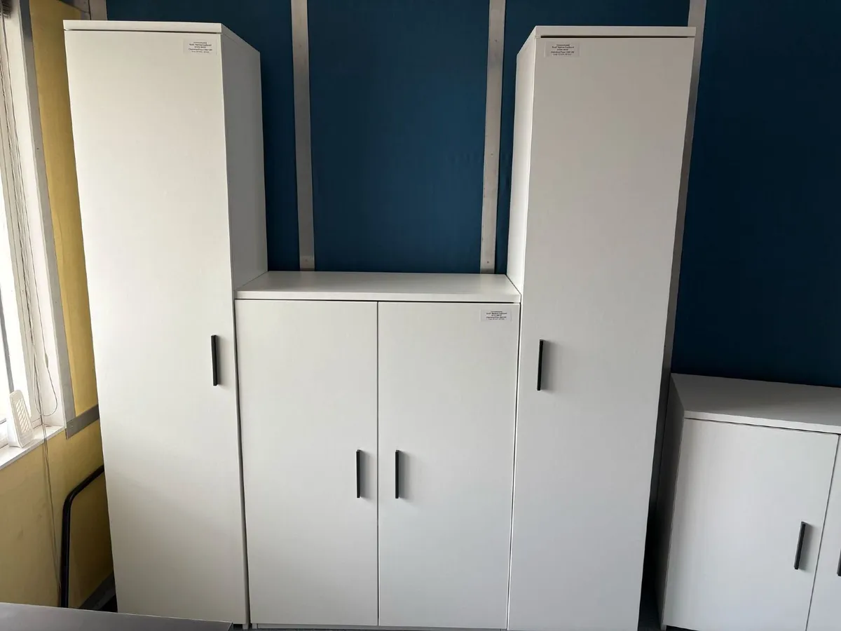 'Bush' Medium White Cupboard - £90 + VAT - Image 1
