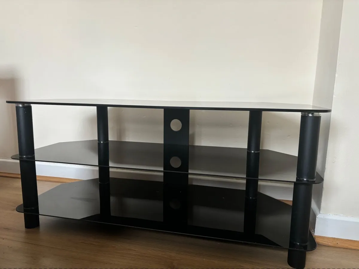 Glass tv stand