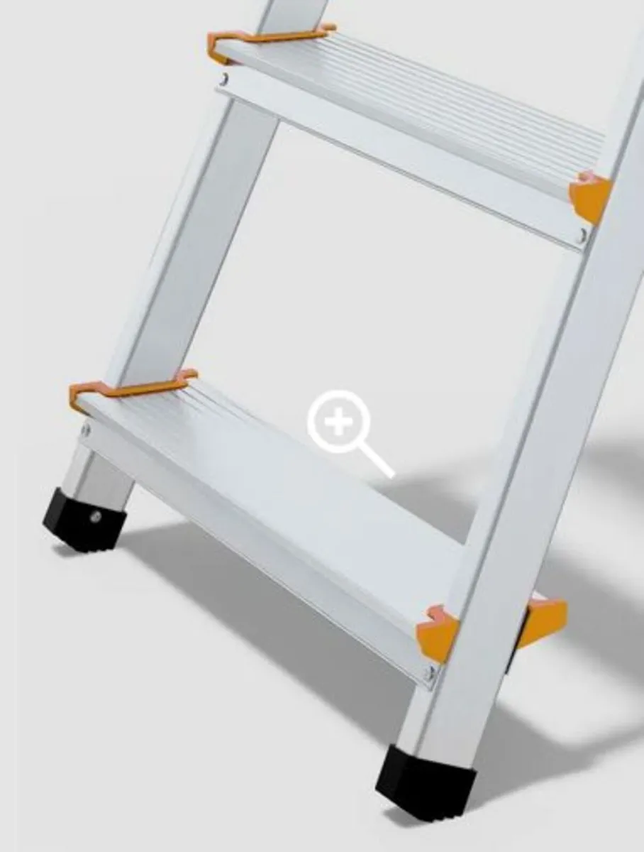 PRO Aluminum Ladder with 8-Step Shelf - Image 2