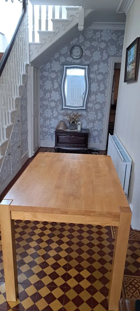 Heavy Solid Beech Kitchen Table - Image 1
