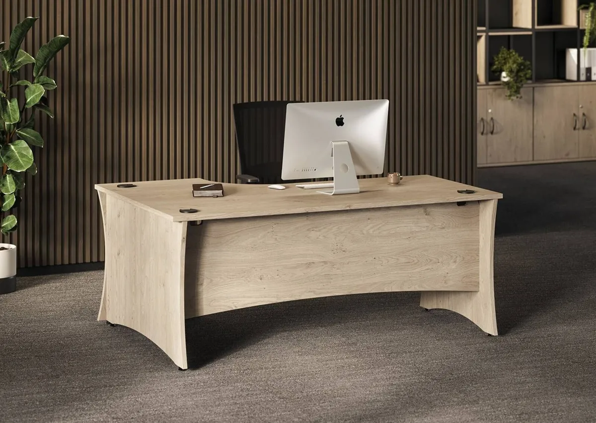 Executive Office Desk Hawk Roma-Lorenzo Bow-Front