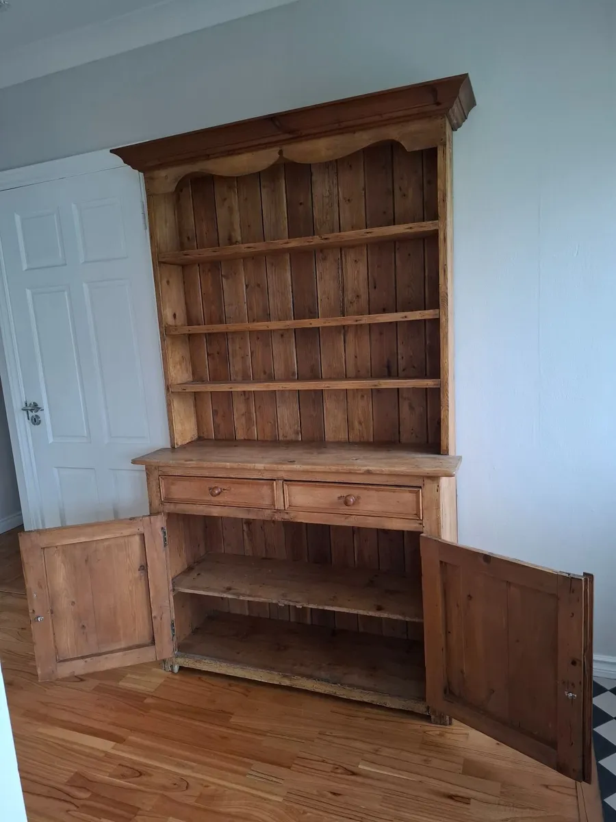 Antique pine dresser and antique pine washstand - Image 3