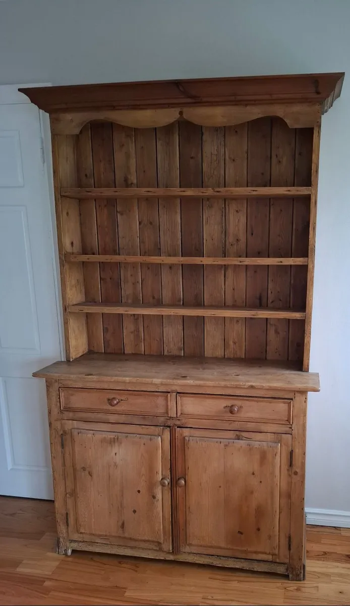 Antique pine dresser and antique pine washstand - Image 1