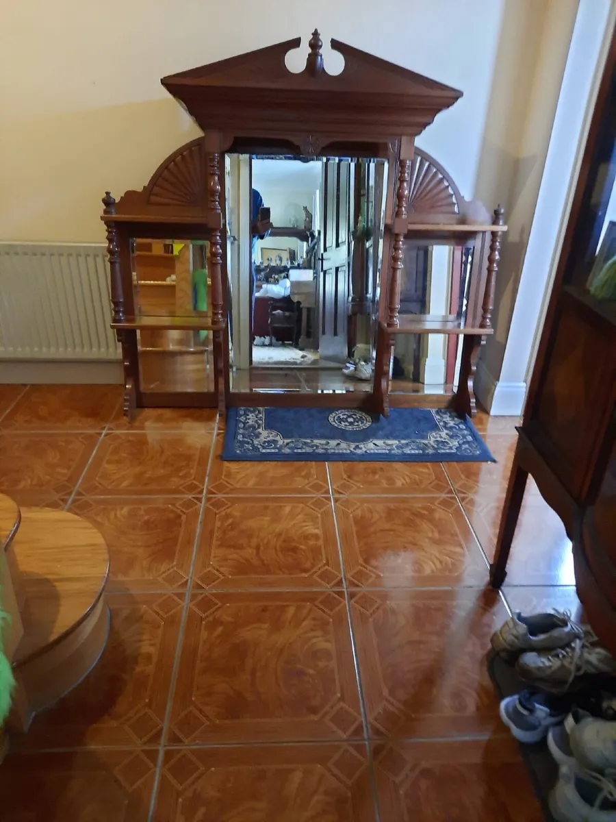 Antique  overmantle - Image 1