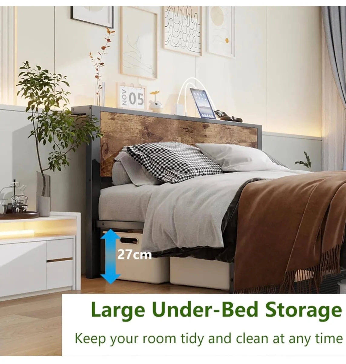 King Size Bed Frame Metal - Image 4