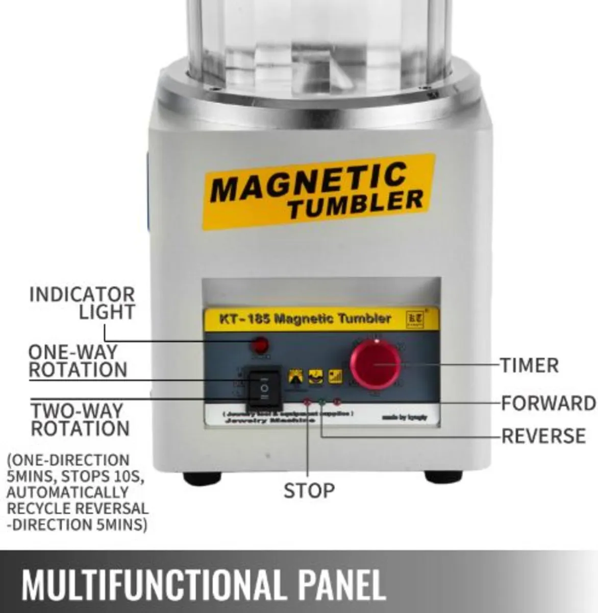 185 Magnetic Tumbler 180mm Jewelry Polisher Tumble - Image 3