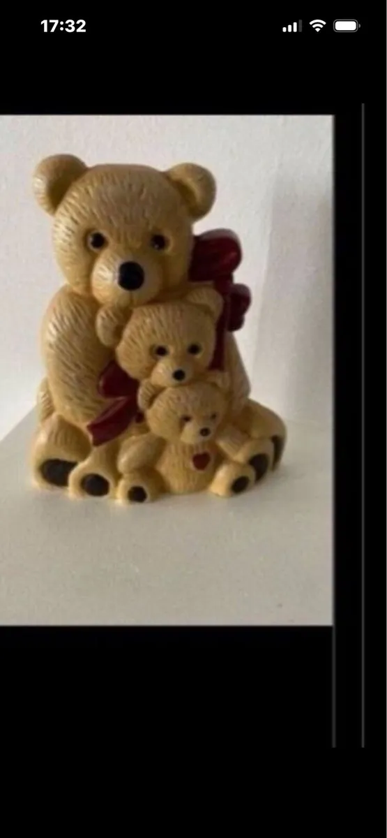 Cast Iron Teddy Bear Family Doorstop - Image 1