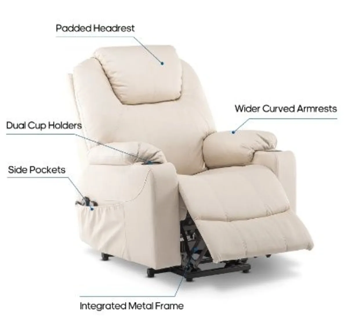Massage Recliner Chair Electric Heat Vibration - Image 4