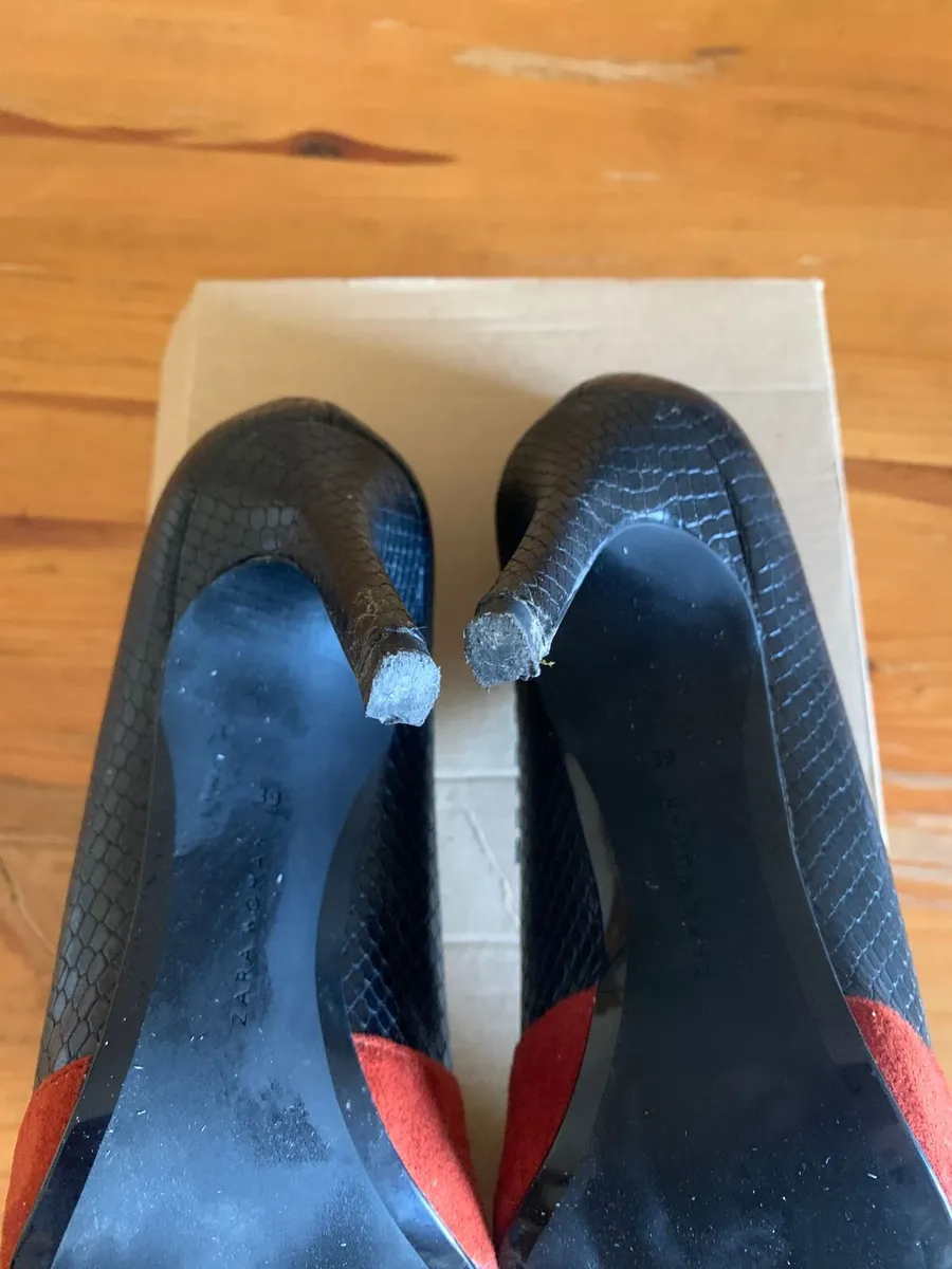 Stiletto Zara Leather Suede Shoes - Image 4