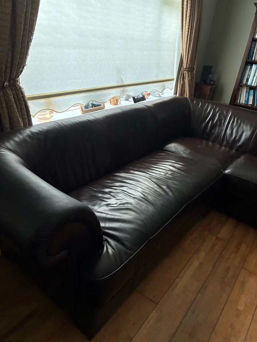 Leather corner sofa - Image 2