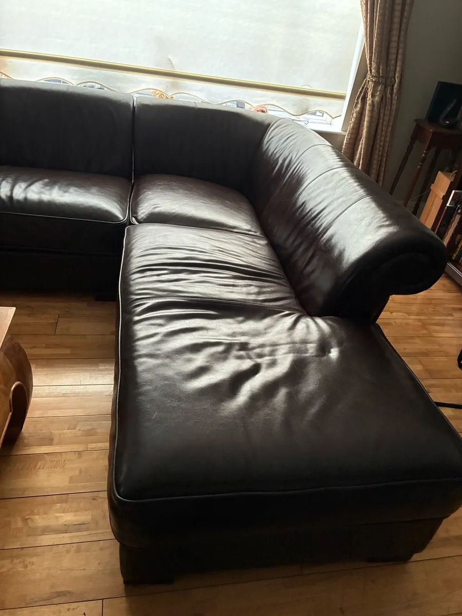 Leather corner sofa - Image 3