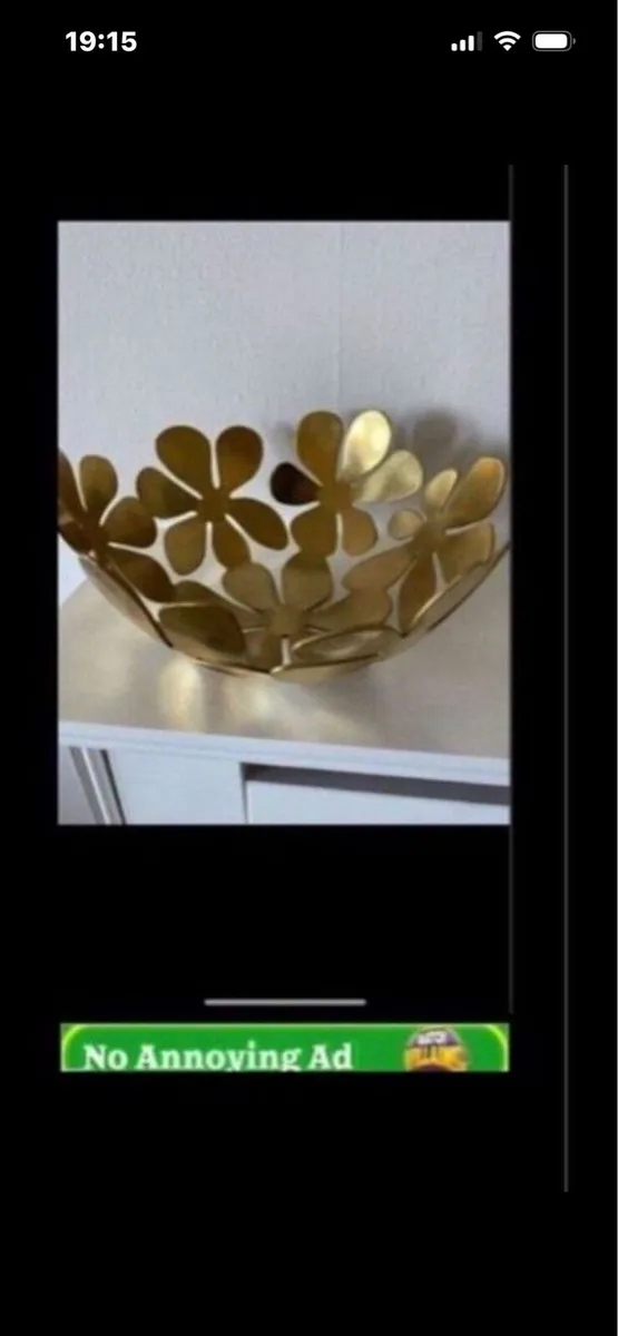 Vintage Brass Fruit Bowl - Image 1