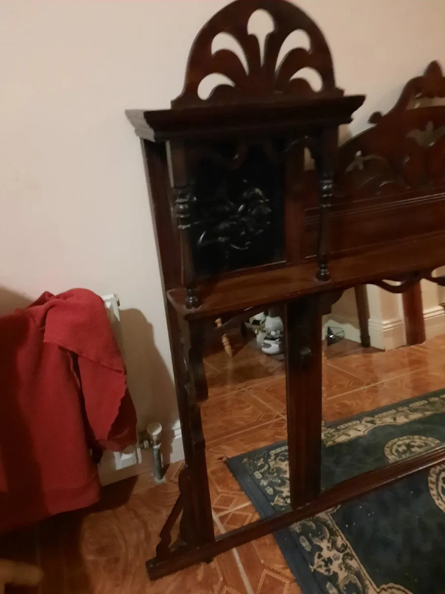 Antique overmantel - Image 4