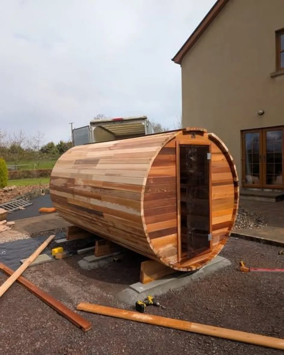 Canadian Cedar WoodFired Sauna 3m by 1.8 10 people - Image 3