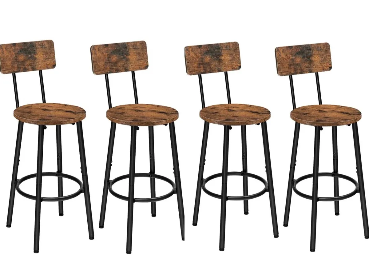 Bar Stools Set of 4 , Breakfast Bar Stools - Image 1