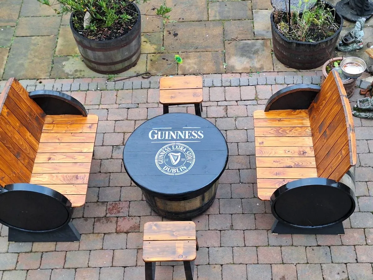 Oak barrel garden furniture - Image 2