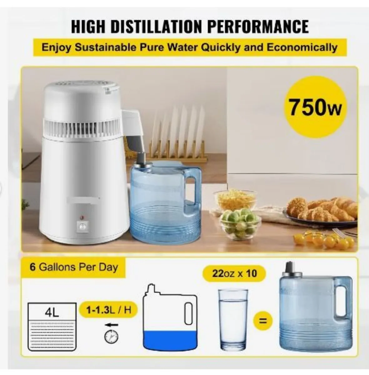 Pure Water Distiller 4L Stainless Steel Inner - Image 3