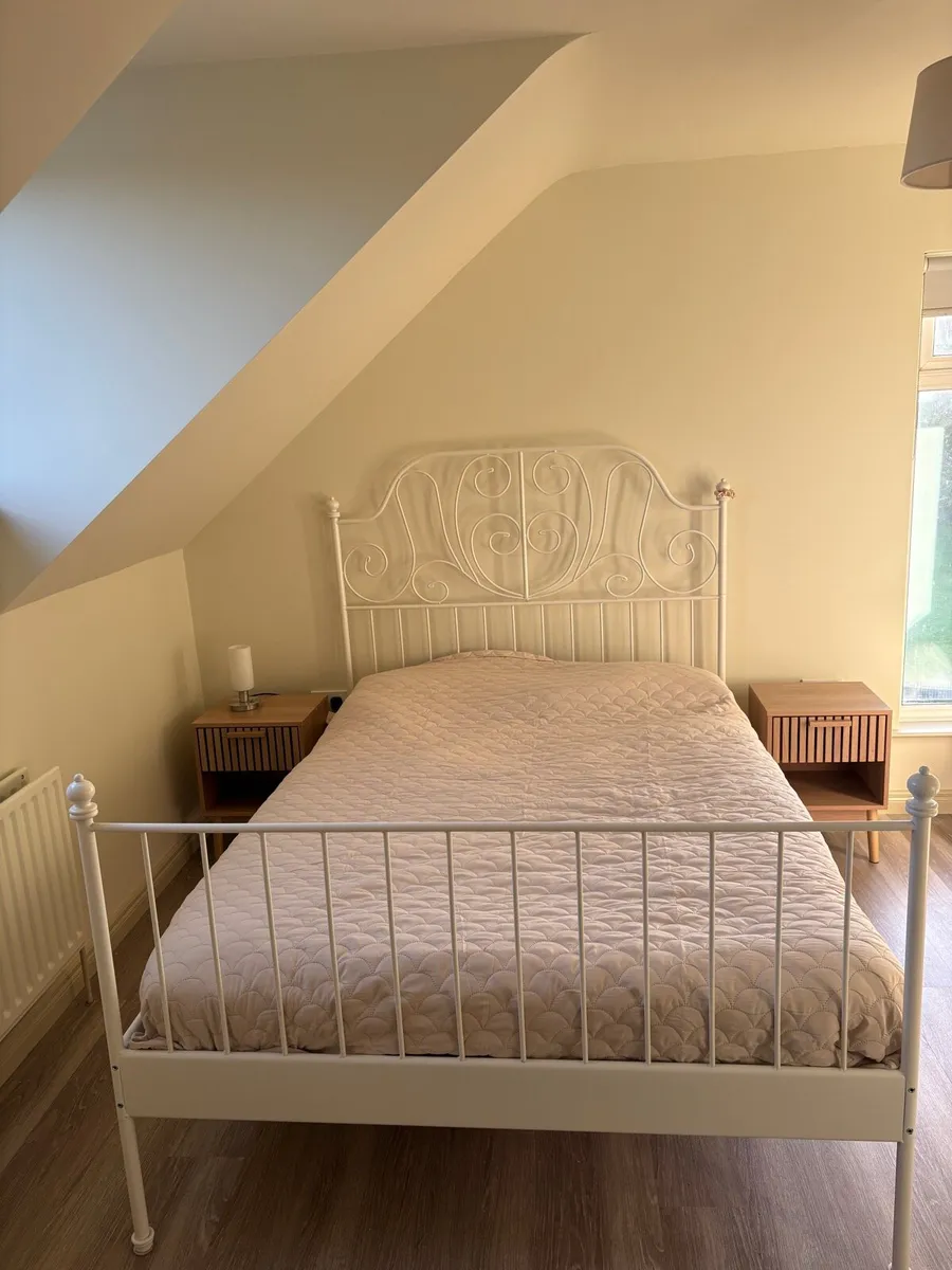 Bed frame; standard double metal (x2) - Image 1