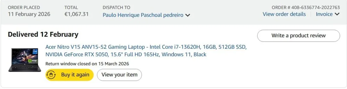 Acer Nitro V15- RTX 5050 / i7 (like new) - Image 2