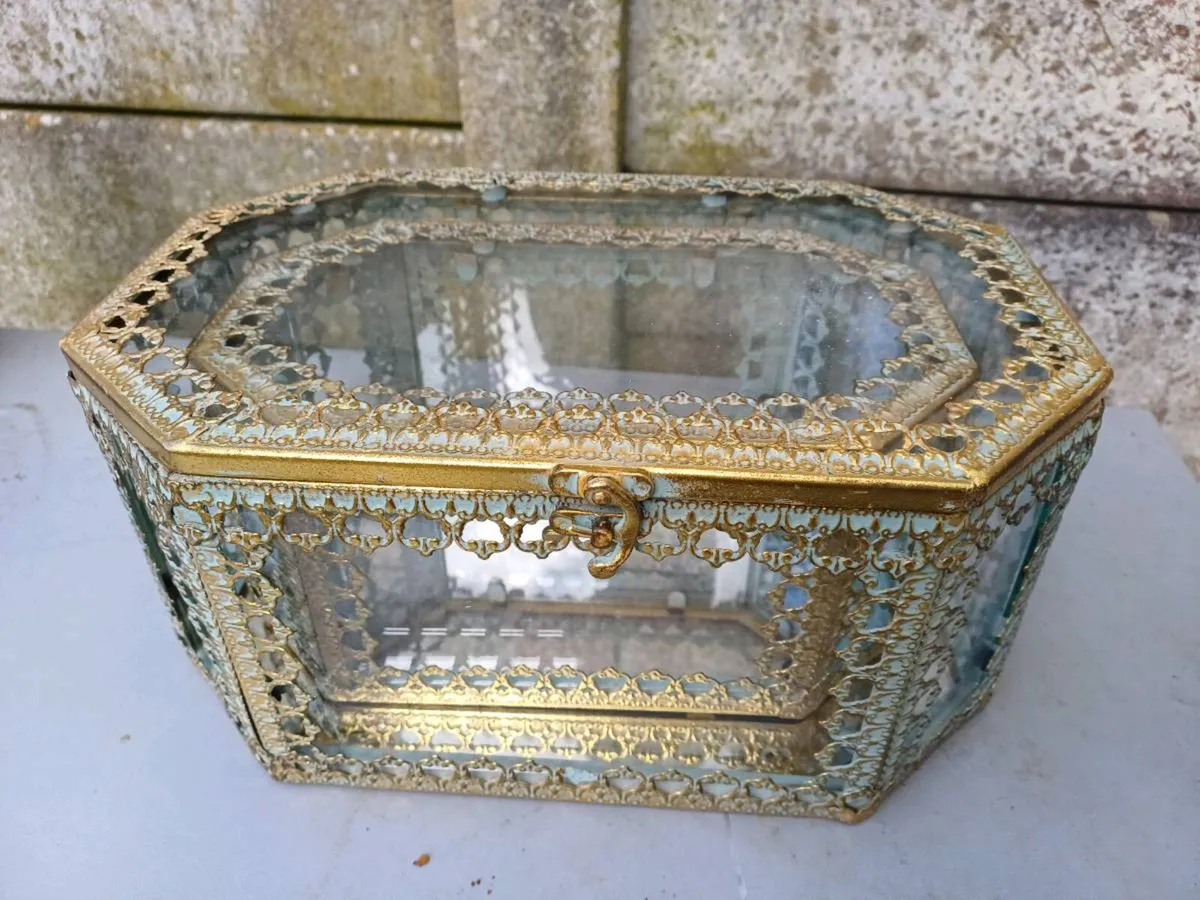 Antique Brass Jewelry Caskets - Image 1