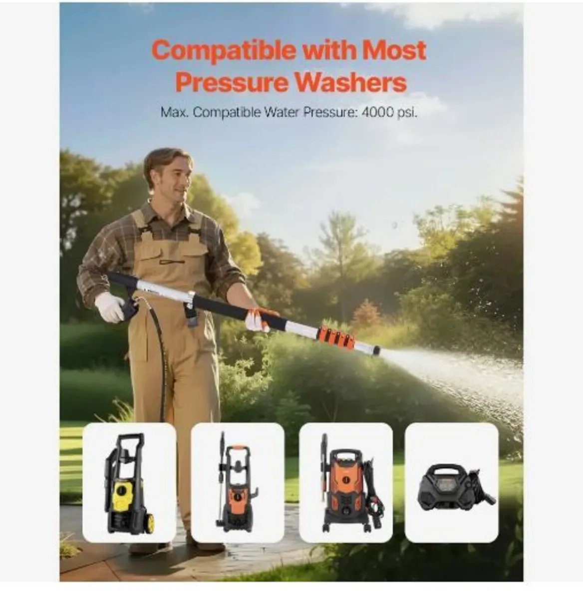 Pressure Washer Telescoping Wand, 24 ft - Image 3