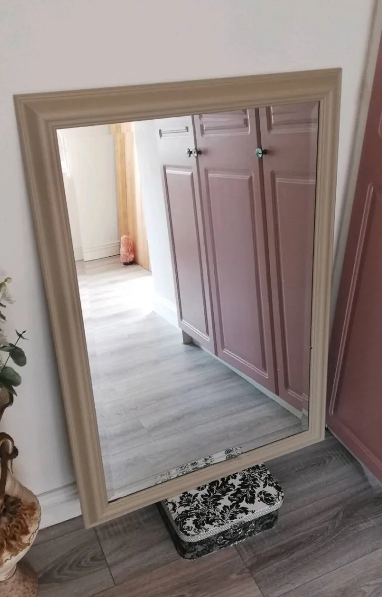 Large solid frame bevel edge Mirror - Image 1