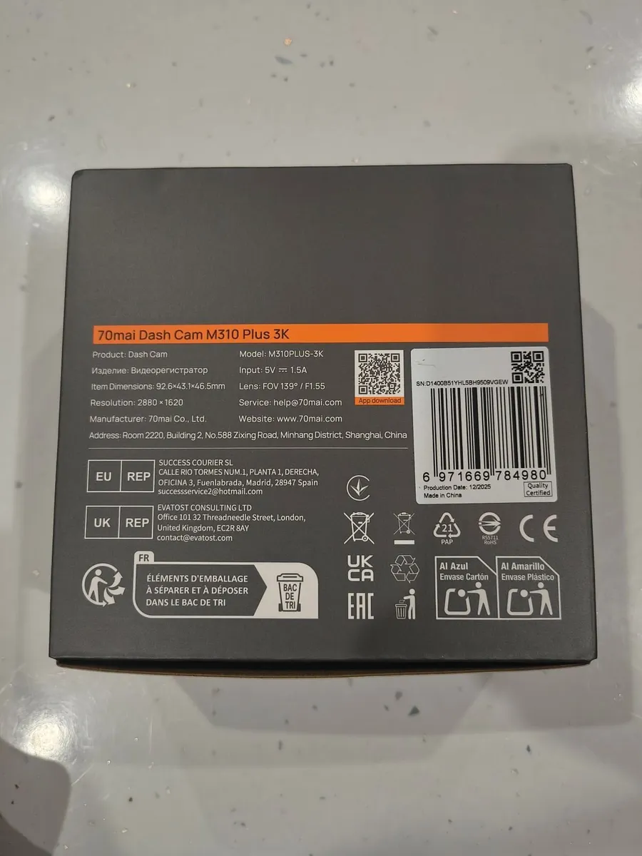 70mai M310 Plus 3K Dashcam - Image 2