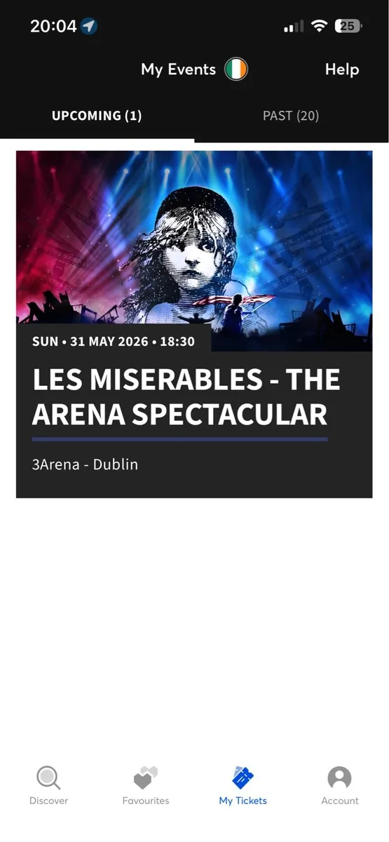 Les Mis the spectacular tour