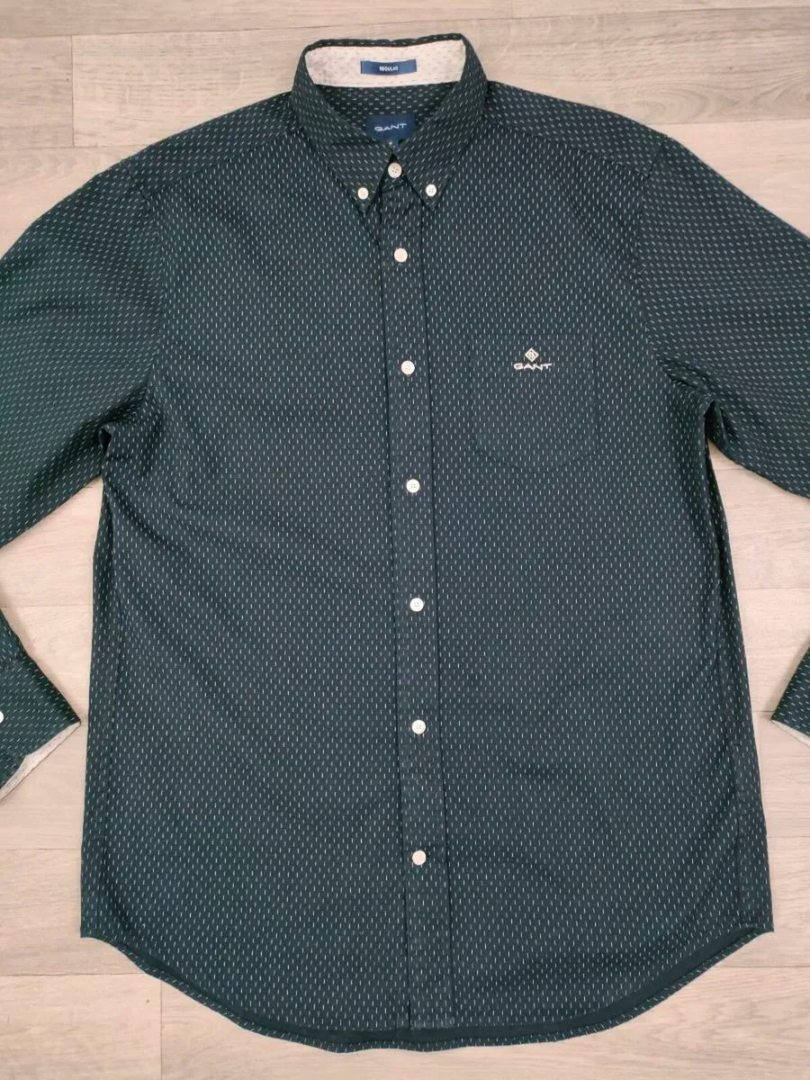 Gant Button Down Patterned Shirt Mens Medium - Image 2