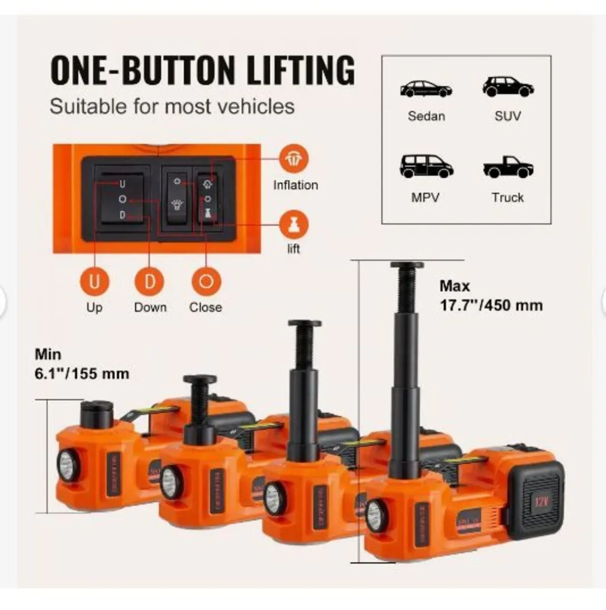 Electric Hydraulic Car Floor Jack 5 Ton 12V - Image 2