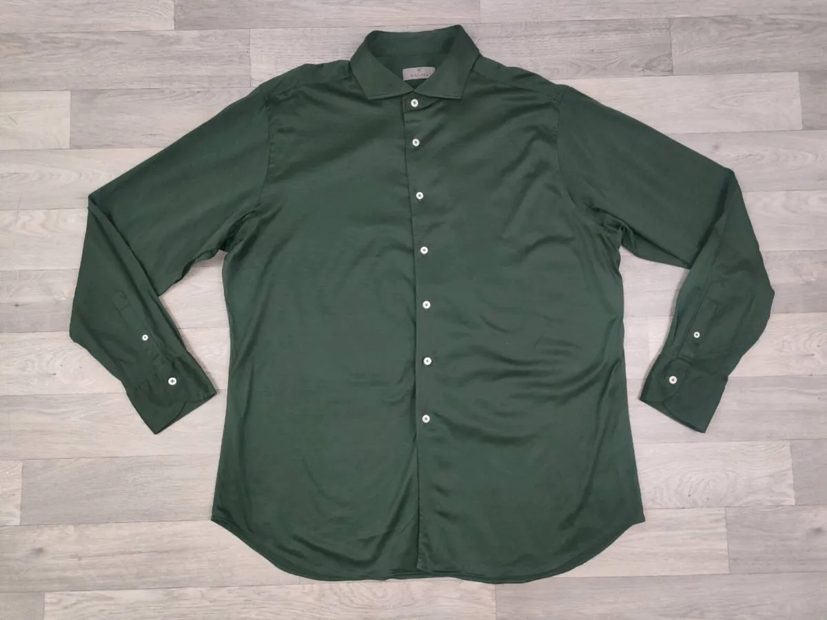 Canali Cotton Jersey Shirt Mens 2XL/3XL RRP 350 - Image 1