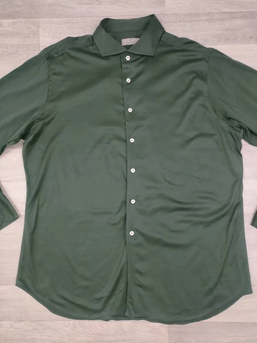 Canali Cotton Jersey Shirt Mens 2XL/3XL RRP 350 - Image 2