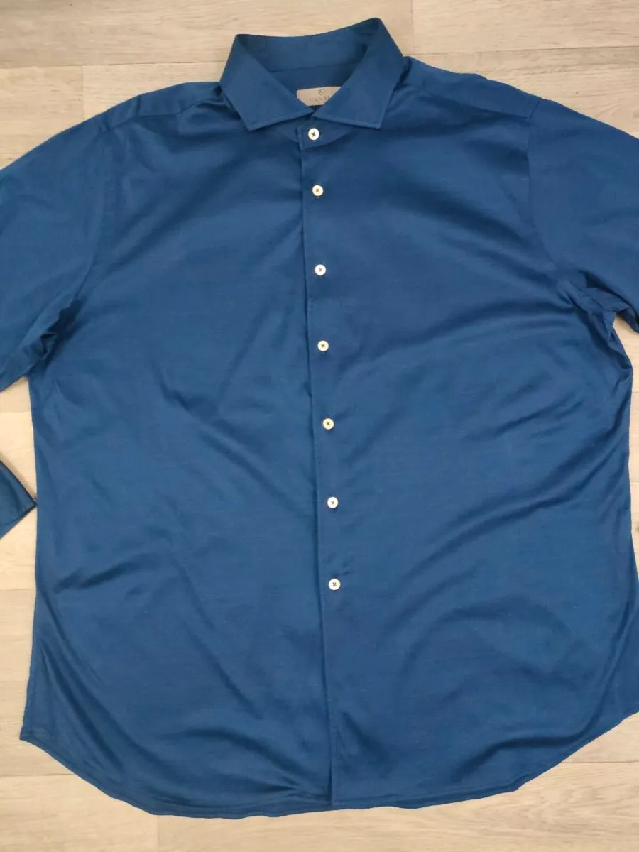 Canali Cotton Jersey Shirt Mens 2XL/3XL - Image 2