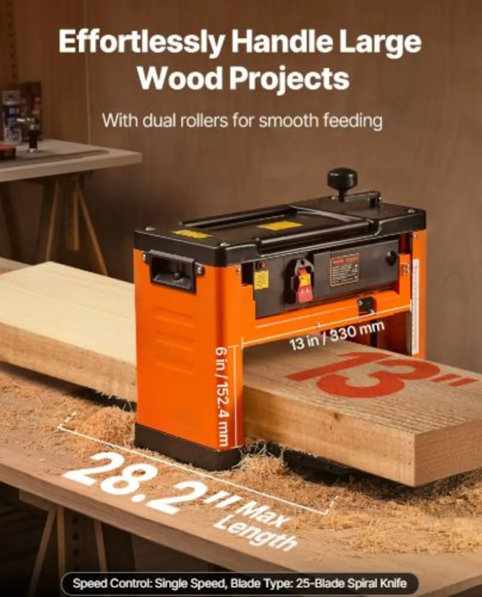 Thickness Planer, 330 mm Width Worktable,Woodwork - Image 3