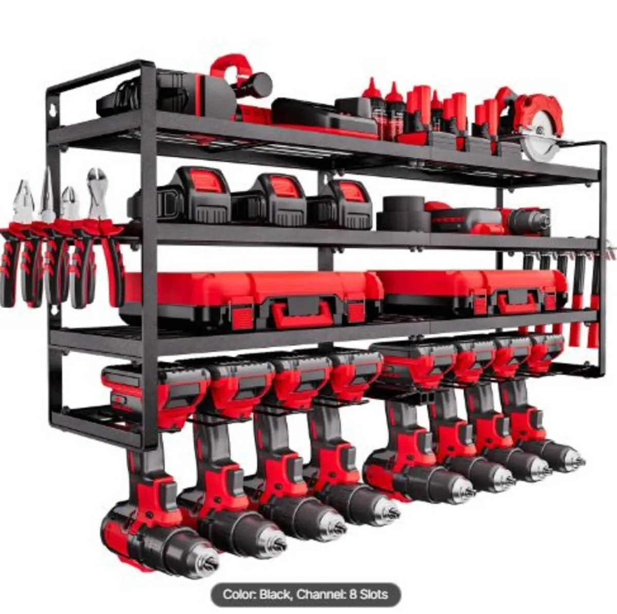 Power Tool Organizer Wall Mount, 4-Layer Storage - Image 1