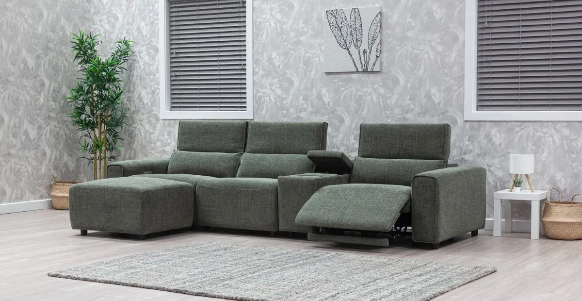 🛋️ Modern Modular Corner Sofa with Recliners, USB - Image 2
