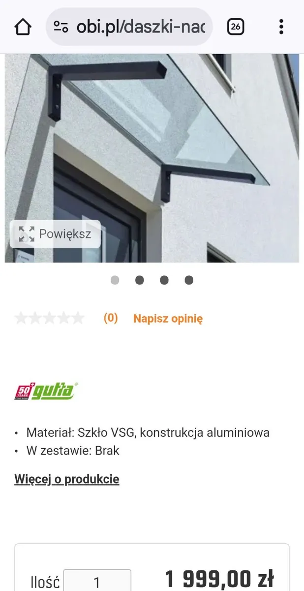 Glass door roof - Image 1