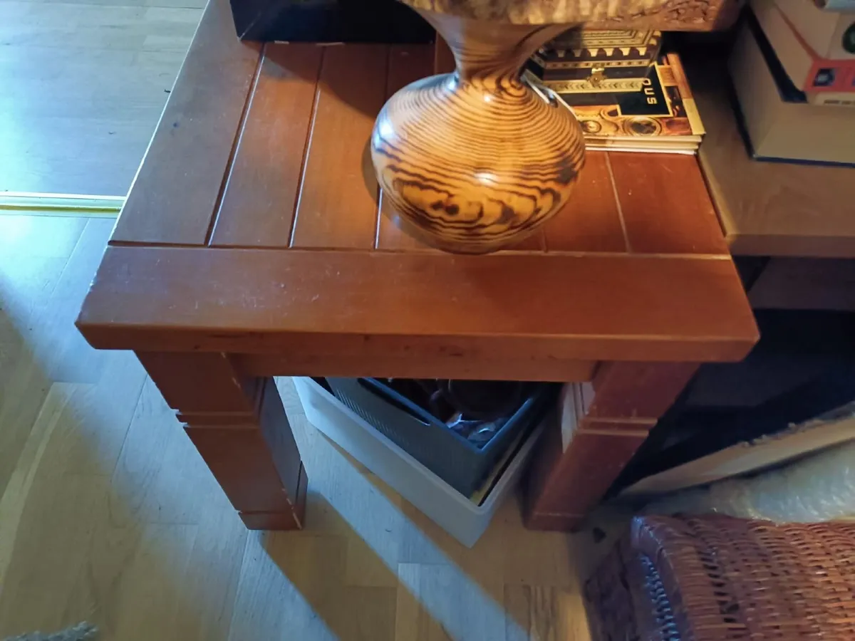 Small solid pine side table