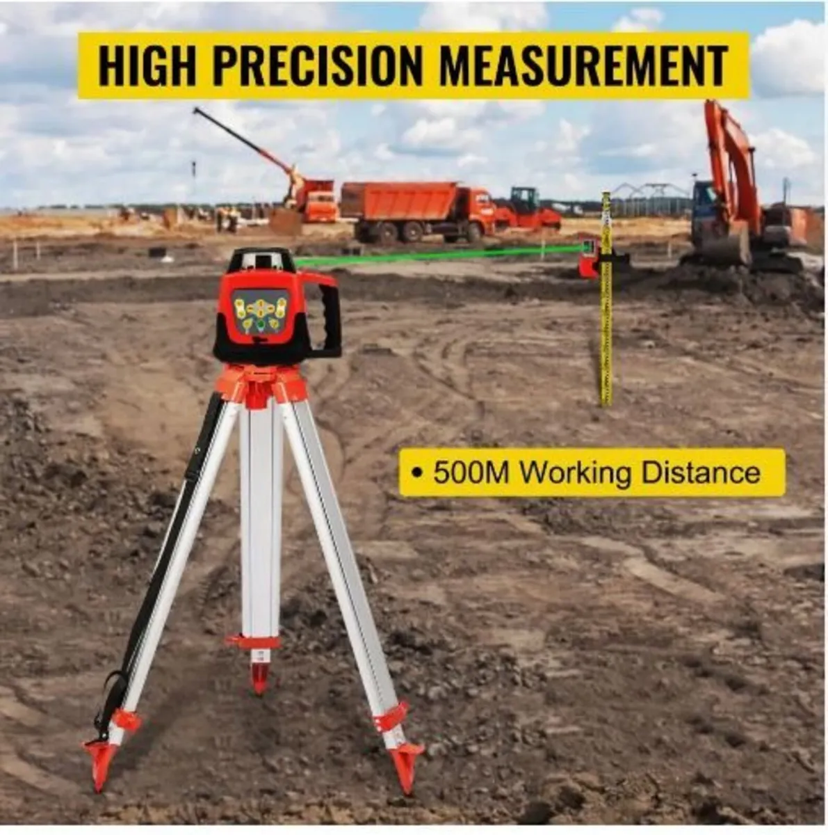 Green Rotary Laser Level Kit with Adjustable - Image 2