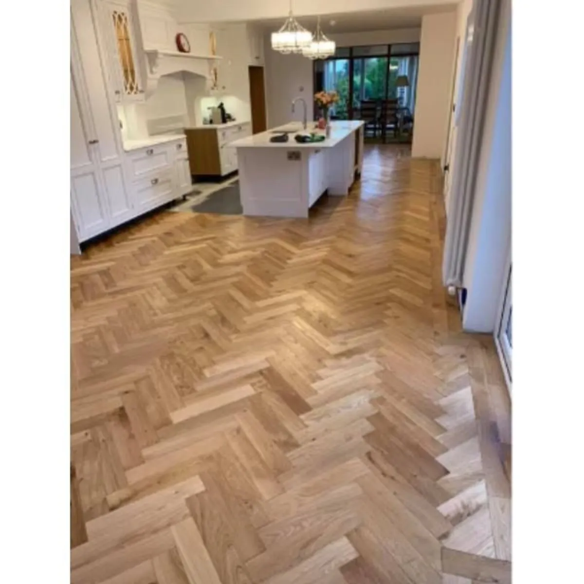Engineered 4mm Espresso Herringbone Flooring - Image 2