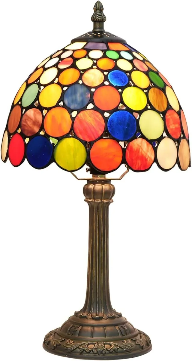 Tiffany Table Lamp Stained Glass Multicolored - Image 3