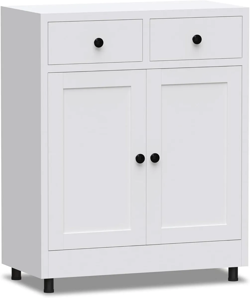 Metal Storage Cupboard with 2 Drawers and - Image 1